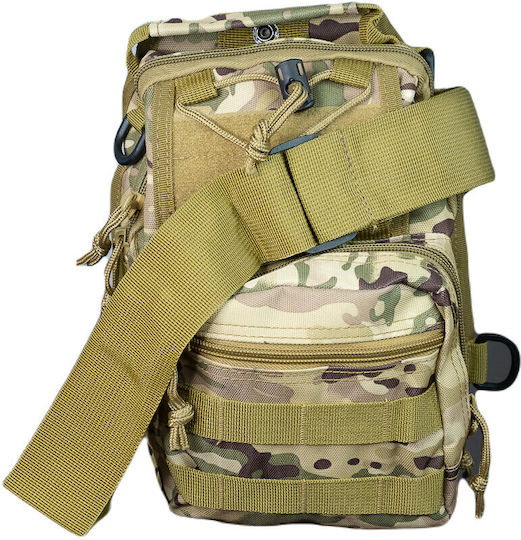 Woodland One Strap Mijo Military Backpack Multicam Camouflage Woodland 10L