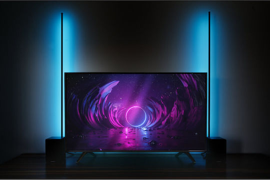 Ibiza Sound LED Floor Lamp H150xW120cm with RGB Light White
