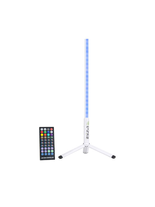 Ibiza Sound LED Stehleuchte H150cm. mit RGB Licht Weiß