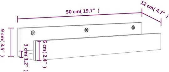 Wandregale Weiß 2Stücke 50x12x9cm