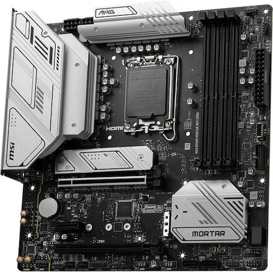 MSI MAG B760M MORTAR WIFI DDR4 Motherboard Micro ATX με Intel 1700 Socket 7E01-008R