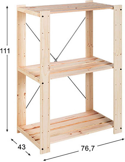 Raft pardoseală Evolution 3 Ginger 76.7x43x111cm