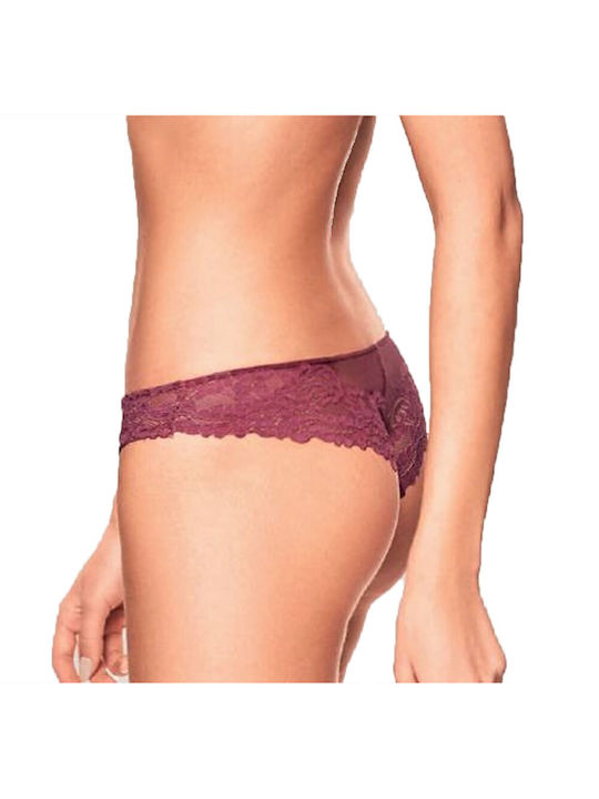 Infiore Brazilian Bordeaux Underwear with Lace Design