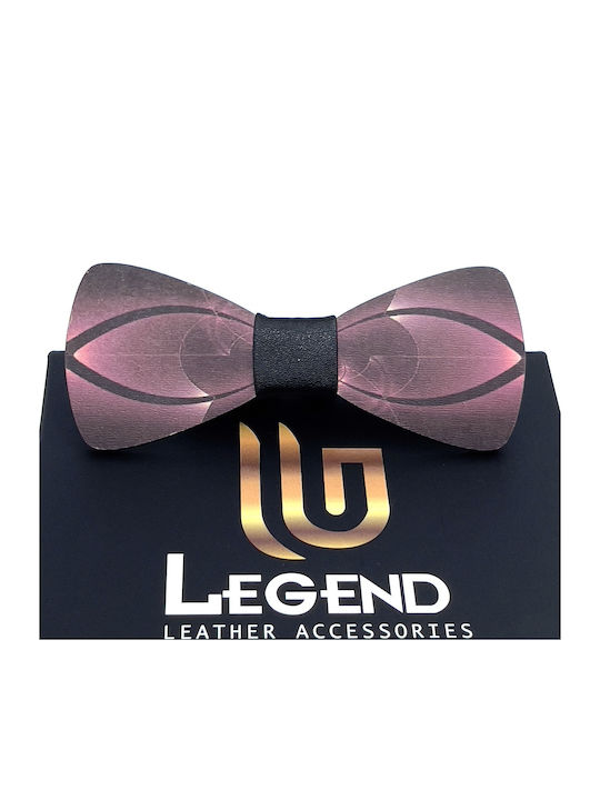 Legend Accessories Wooden Bow Tie Purple Colorfull