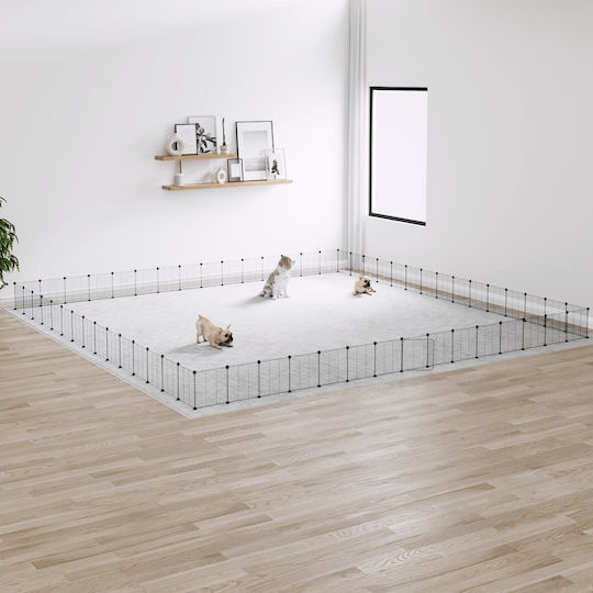 vidaXL Rodent Cage Rodent Cage with 60 Panels & Black Door 35x35x