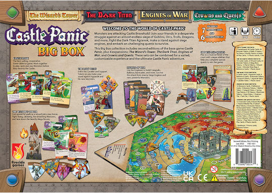 Brettspiel Castle Panic für 1-6 Spieler 10+ Jahre Fireside