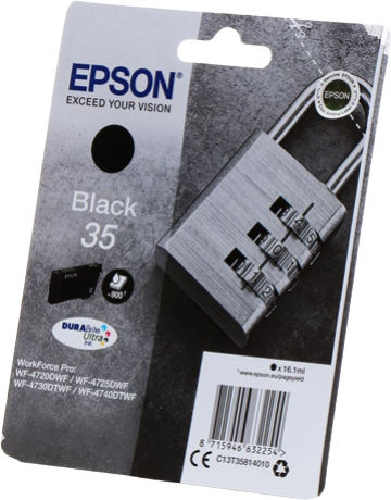Epson 35XL Γνήσιο Μελάνι Εκτυπωτή InkJet Μαύρο (C13T35914010)