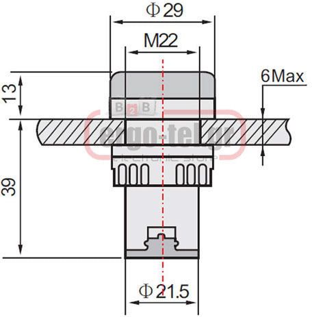 Xindali LED Ενδεικτική Λυχνία 380V 022-015380100