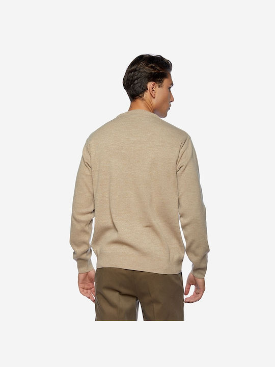 Sogo Men's Long Sleeve Sweater Beige