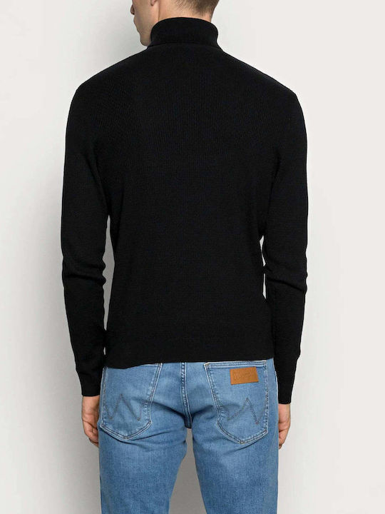 Jack & Jones Men's Long Sleeve Sweater Turtleneck Black