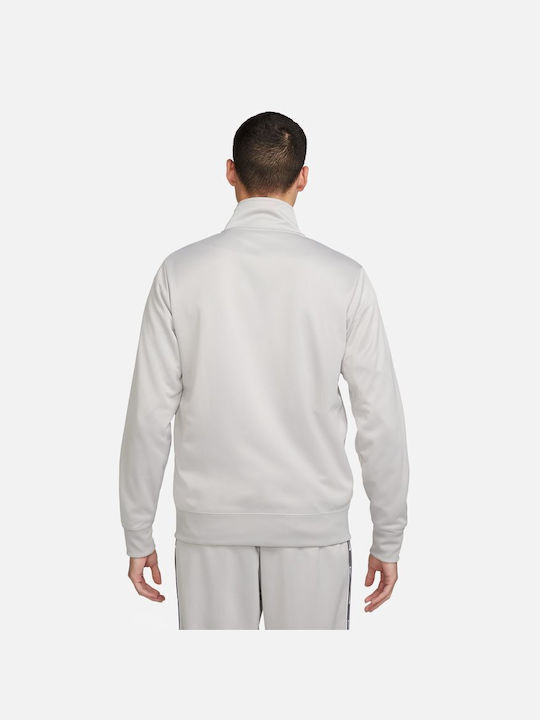 Nike Sportswear Repeat Men's Sweatshirt Jacket with Pockets Gray