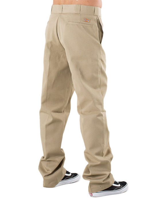 Dickies Men's Trousers in Straight Line Khaki