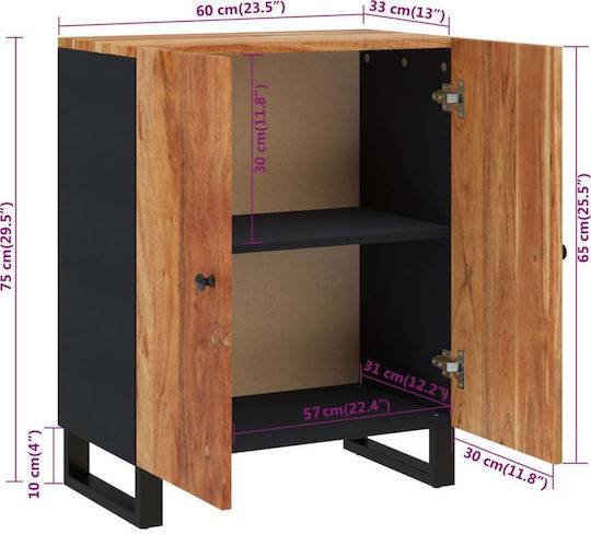 Dulap De Sufragerie Din Lemn Masiv Maro 60x33x75cm