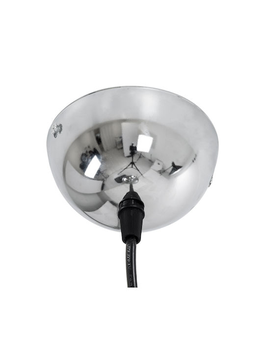 GloboStar Glasso Pendant Light Single-Light Ball for Socket E27 Silver