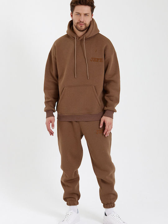 Herren-Sweatpants-Set Braun