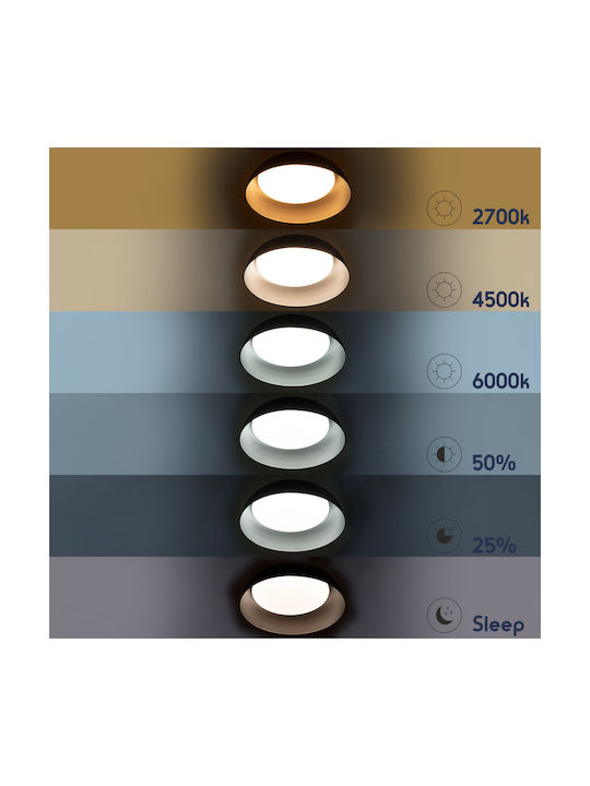 GloboStar Anatolia Lumină Suspendată Neagră LED cu Lumină Bianco Reglabilă 66.5x66.2x12.5cm
