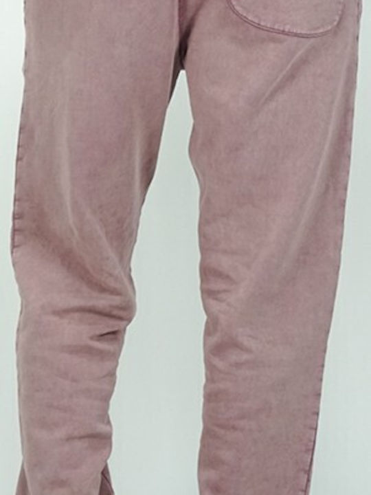 Franklin & Marshall Men's Sweatpants with Rubber Pink