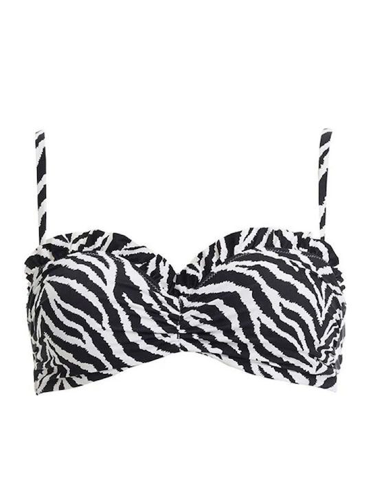 Bikini Σουτιέν Animal Print Μαύρο