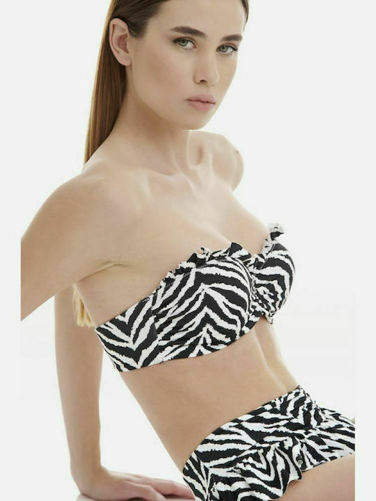 SugarFree Bikini Σουτιέν Animal Print Μαύρο