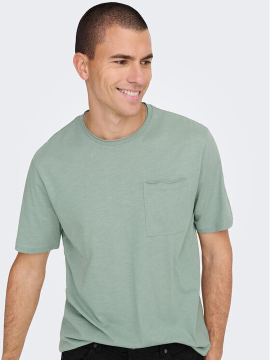 Only & Sons Men's Short Sleeve T-shirt Green