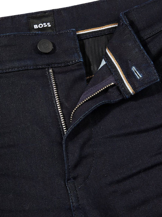 Delaware 3-1 Ανδρικό Παντελόνι Τζιν Ελαστικό Slim Fit Navy Μπλε