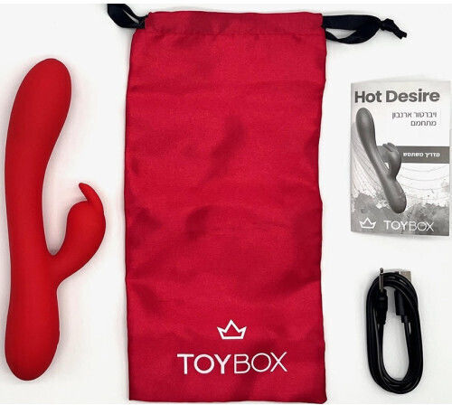 ToyBox Hot Desire Mini Δονητής Rabbit 19cm Red
