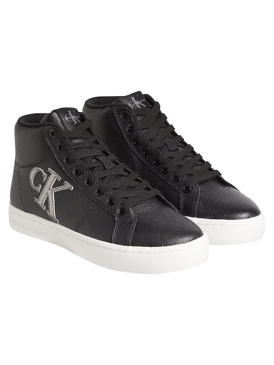 Calvin Klein Classic Cupsole Laceup Mid Γυναικεία Μποτάκια Μαύρα