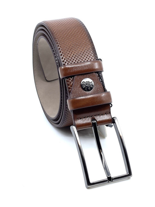 LGD-2033 Men's Belt Leather Tabac Brown