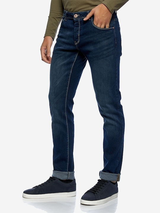 Herren Jeanshosen Elastisch Regular Fit Marineblau