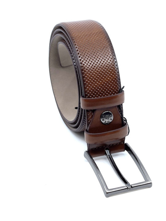 LGD-2033 Men's Belt Leather Tabac Brown