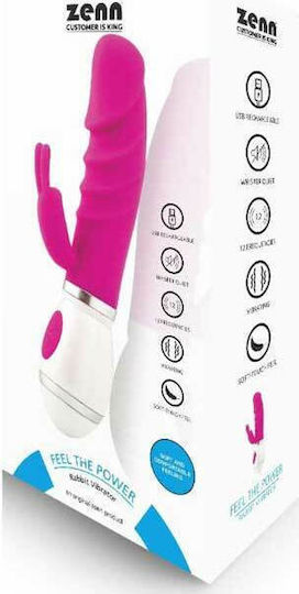 Zenn Δονητής Rabbit Rabbit Vibrator 19.5cm Pink