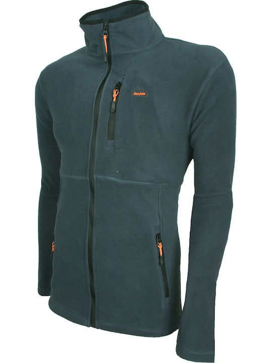 Men's Fleece Cardigan Petrol
