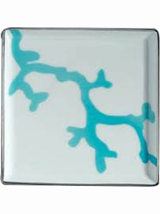 Raynaud Limoges Mini Tray Cristobal Διακοσμητική Πιατέλα Τετράγωνη Πορσελάνης Λευκή 11x11εκ.