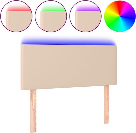 vidaXL Tăblie De Pat Din Piele Sintetică Culoare Capuccino 100x78cm