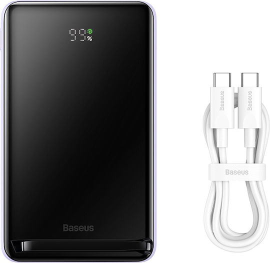 Baseus MagSafe Power Bank 10000mAh 20W с USB-C порт Лилав
