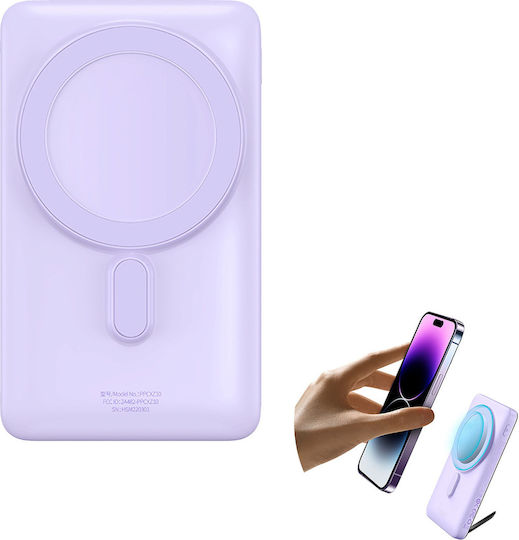 Baseus MagSafe Power Bank 10000mAh 20W с USB-C порт Лилав