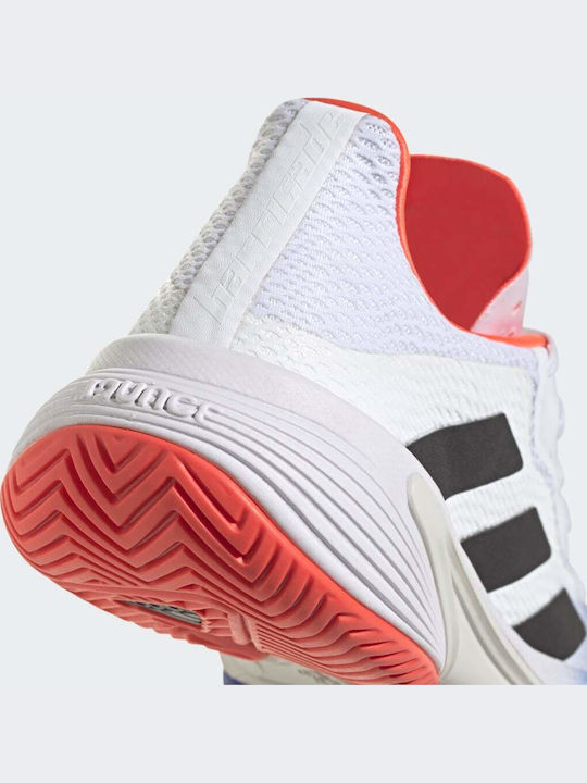 adidas gazelle silver green womens adidas Barricade 14 Men's White/Core Black/Lucid Red – Holabird Sports main image 1