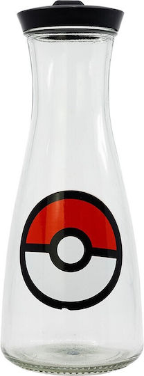 Stor Glass Kids Water Bottle Football with Screw-on Cap Non Spill Transparent 1000ml