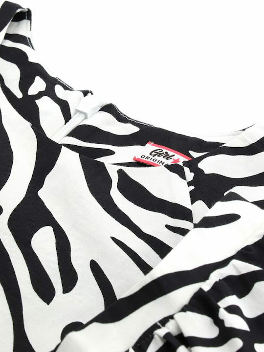 Παιδικό Φόρεμα Κοντομάνικο Animal Print Πολύχρωμο
