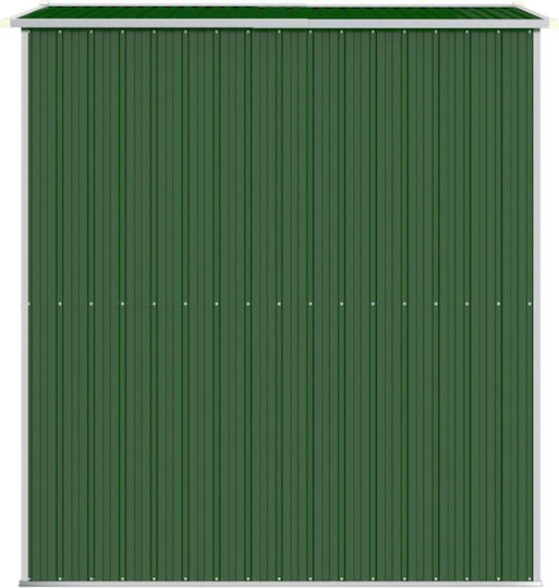 Metallische Gartenhaus Galvanisiert Grüne mit Lüftungsschlitzen M1.92xB1.91xH2.23m