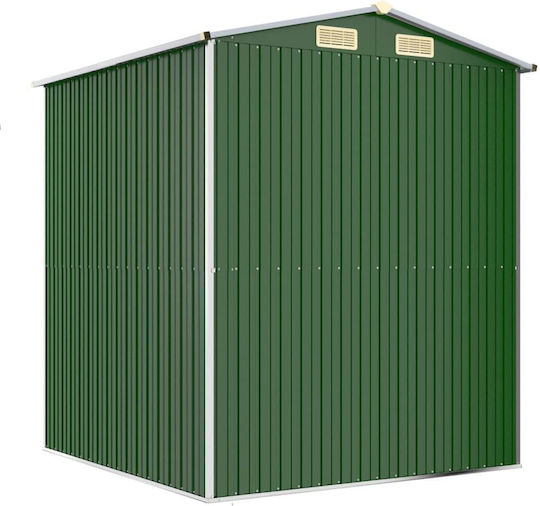 Metallische Gartenhaus Galvanisiert Grüne mit Lüftungsschlitzen M1.92xB1.91xH2.23m