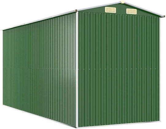Metallic Garden Shed Galvanized Green with Air Vents L1.92xW4.4xH2.23m