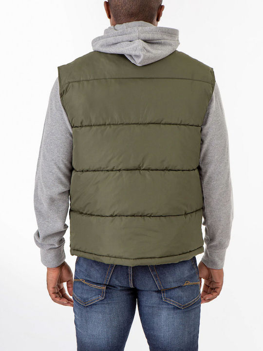 U.S. Polo Assn. Men's Sleeveless Puffer Jacket Khaki