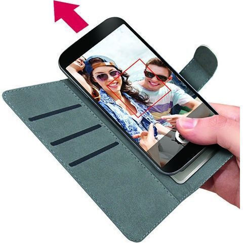Celly Unica View L Caz carte până la 4.3" Negru