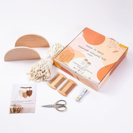 Funkyfish Macrame Kit Wood Half Round Frame Kit de artizanat