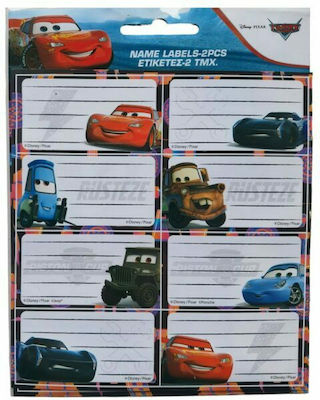 Gim Notebook Labels Cars 16pcs