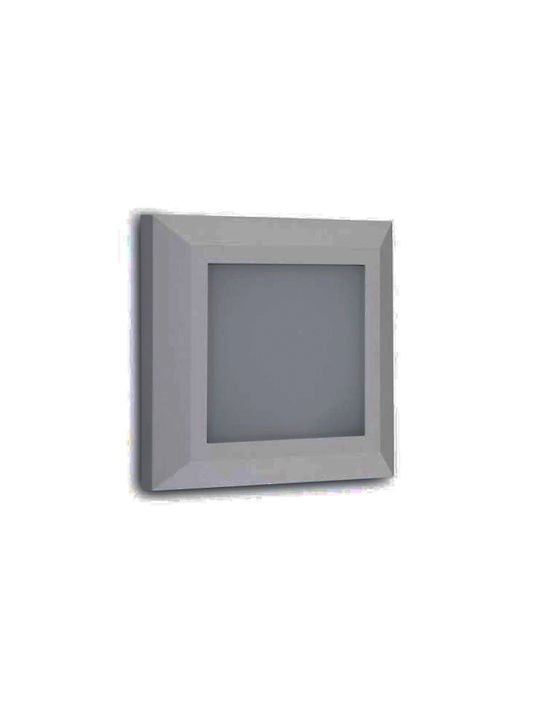 Eurolamp Waterproof Wall-Mounted Outdoor Ceiling Light IP65 with Integrated LED Gray