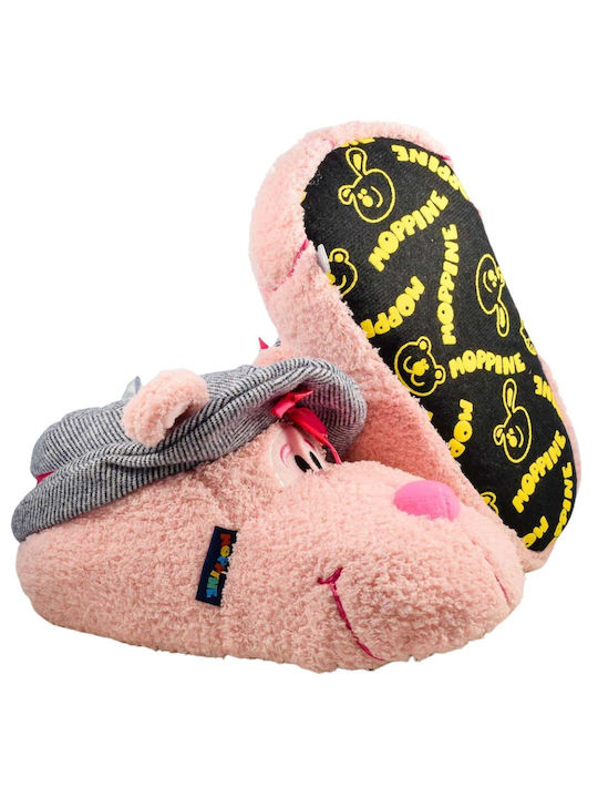 De Fonseca De Tevere W830 Closed-Back Women's Slippers with Fur In Pink Colour