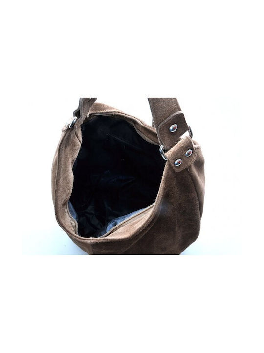 Leather Suede Shoulder Shoulder Bag Cigar J&A BAGS