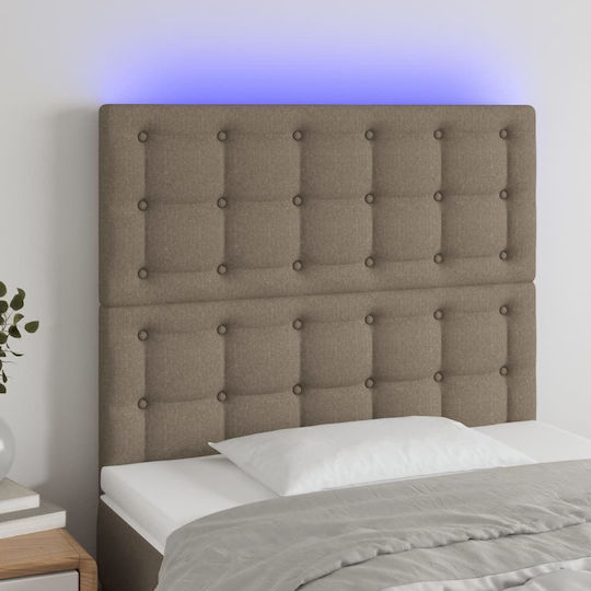 vidaXL Fabric Bed Headboard Taupe 100x128cm